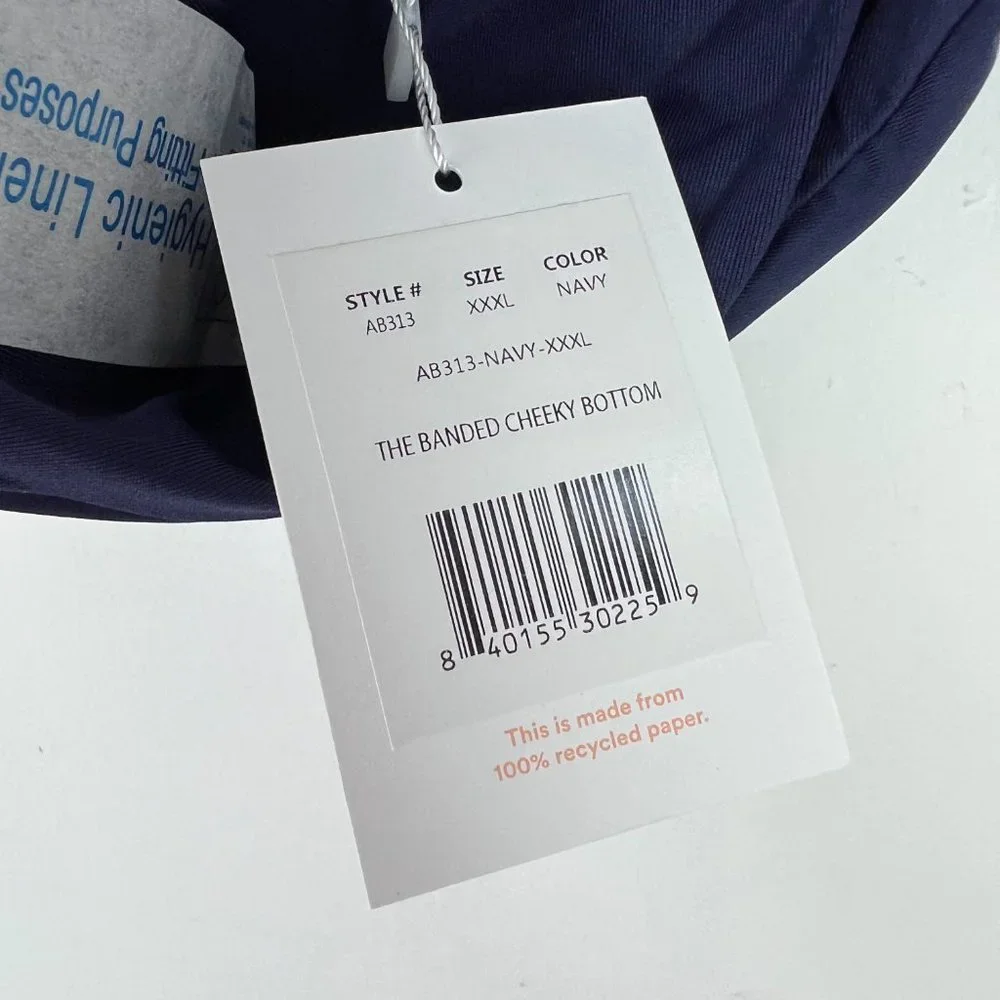 NWT Andie Swim The Banded Cheeky Bottom Bikini Bottoms Flat Navy Size XXXL NEW - Picture 6 of 11